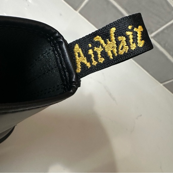 NWOB Dr. Martens 1460 Smooth Leather Lace Up Boots Black with Yellow Accents - Picture 11 of 16